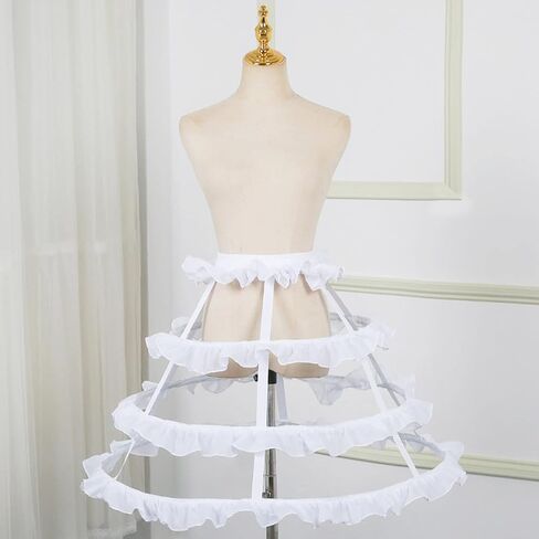 Crinoline Underskirt Petticoat Cage 2/3/4/5 Hoops for Women Girls Bridal Dress Vintage Gown Short Long Hoop Skirt Color 1 in Kuwait