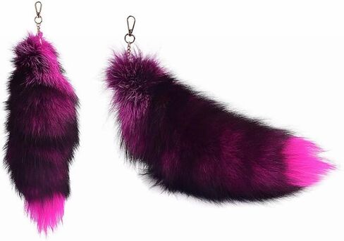 3 Pcs Fluffy false Tail Cosplay Tail Handbag Keychain Costume for Kids Adult Hook pendant in Saudi Arabia