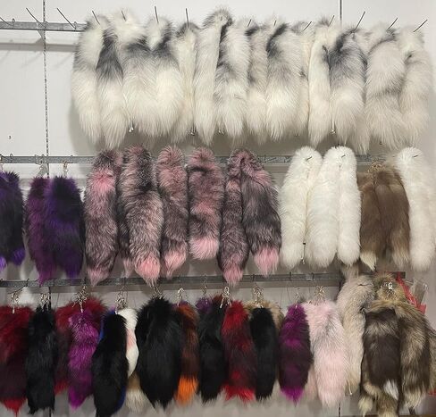3 Pcs Fluffy false Tail Cosplay Tail Handbag Keychain Costume for Kids Adult Hook pendant in Saudi Arabia