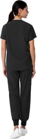 Scrubs Set for Women,Nurse Uniform Suit V-Neck Batwing Sleeve Top & Yoga Jogger Pants,Medical Uniform with 6 Pockets in Saudi Arabia