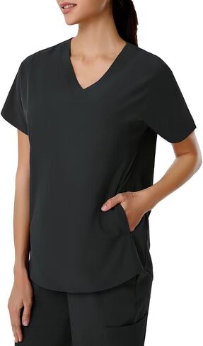 Scrubs Set for Women,Nurse Uniform Suit V-Neck Batwing Sleeve Top & Yoga Jogger Pants,Medical Uniform with 6 Pockets in Saudi Arabia
