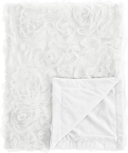 Sweet Jojo Designs Shabby Chic Rose Flower Watercolor Floral Baby Girl Receiving Security Swaddle Blanket for Newborn or Toddler Nursery Car Seat Stroller Soft Minky - Lavender Purple, Pink and Grey in Saudi Arabia