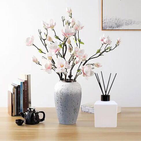 2PCS 200ml Reed Glass Diffuser Set，Essential Oil Container,6.7oz Refillable Empty Glass Bottles with Sticks,Diffuser Jars for Home Oil Fragrance Matte White (200ml Round) in Kuwait