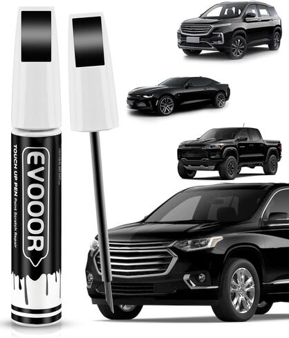 GBA/WA8555 Black Touch Up Paint Compatible with Chevrolet/Chevy Exact Match 2 in 1 Touch up Paint for Chips and Nicks Repair with 2pcs Disposable Ultra-fine Applicator in Kuwait