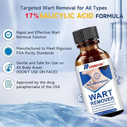 Strongest Wart Corn Remover Mask for Toes Fingers: Foot Wart Corn Removal for Feet Hands - Exclusive Formula Salicylic Acid Wart Off Mask for Plantar Wart, Common Wart, Flat Wart 30ml in Saudi Arabia