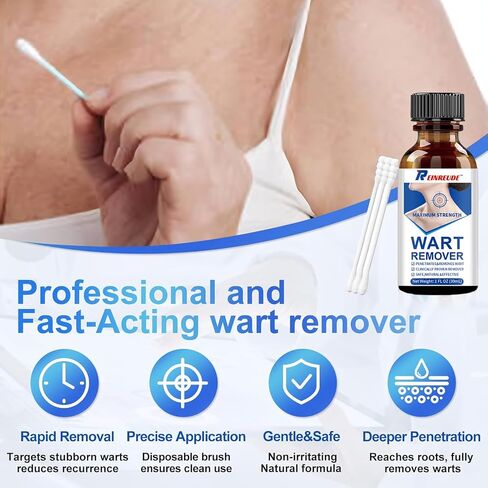 Strongest Wart Corn Remover Mask for Toes Fingers: Foot Wart Corn Removal for Feet Hands - Exclusive Formula Salicylic Acid Wart Off Mask for Plantar Wart, Common Wart, Flat Wart 30ml in Saudi Arabia