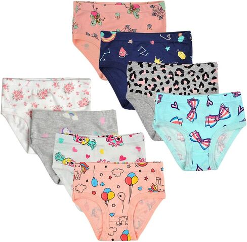 Closecret Kids Series 8-Pack Baby Soft Cotton Panties Little Girls' Assorted Briefs in Saudi Arabia
