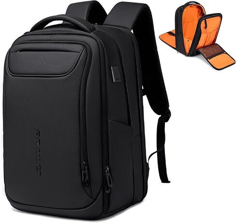 FENRUIEN Business Backpack for Men,Water Resistant Tech Backpack with Charger,Black Laptop Backpack 15.6 Inch in Kuwait
