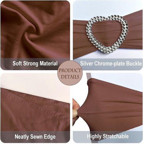 Sage Green Chair Sashes Bows 30 Pack Spandex Sage Chair Sashes Clearance with Heart Buckle Slider for Banquet Wedding Party Decorations in Saudi Arabia