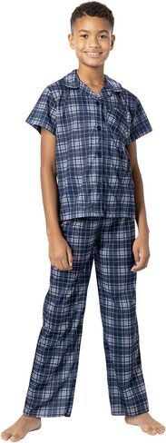 PajamaGram Pajamas for Kids - Kids Short Sleeve Button Down Pajamas with Pants in Saudi Arabia