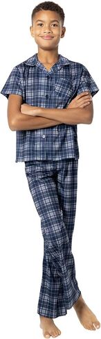 PajamaGram Pajamas for Kids - Kids Short Sleeve Button Down Pajamas with Pants in Saudi Arabia