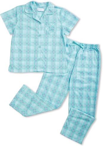 PajamaGram Pajamas for Kids - Kids Short Sleeve Button Down Pajamas with Pants in Saudi Arabia
