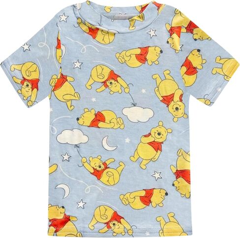 Disney 2 Piece Pajama Set - Mickey, Minnie, Pooh - Toddler Boys & Girls PJ Set, Short Sleeve Shirt & Pants - Official License in Saudi Arabia