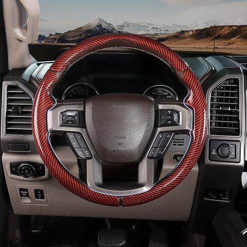 Steering Wheel Cover for Ford F150 2009-2014/ Ford Expedition 2015-2017, Car Steering Wheel Cover Protector Accessories for Ford (Black) in Kuwait