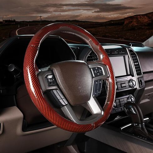 Steering Wheel Cover for Ford F150 2009-2014/ Ford Expedition 2015-2017, Car Steering Wheel Cover Protector Accessories for Ford (Black) in Kuwait
