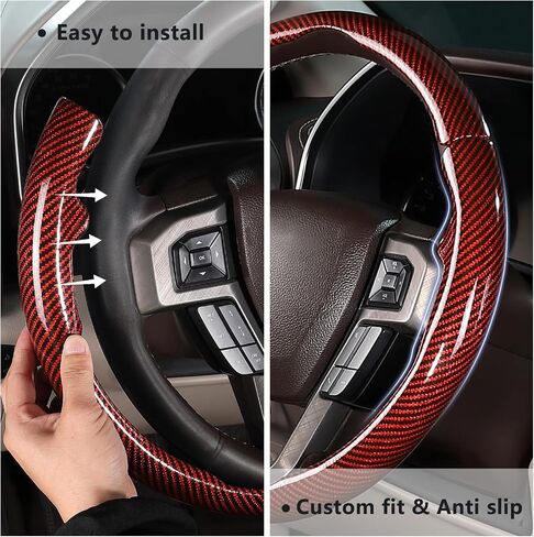 Steering Wheel Cover for Ford F150 2009-2014/ Ford Expedition 2015-2017, Car Steering Wheel Cover Protector Accessories for Ford (Black) in Kuwait