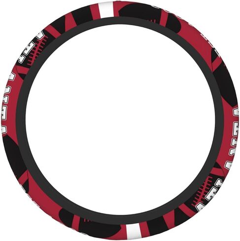 Universal 15 inches Football Fan Steering Wheel Cover | Non-Slip & Washable Design | Sporty Automotive Accessories for Car Enthusiasts in Saudi Arabia