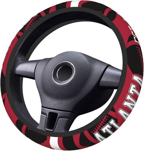 Universal 15 inches Football Fan Steering Wheel Cover | Non-Slip & Washable Design | Sporty Automotive Accessories for Car Enthusiasts in Saudi Arabia