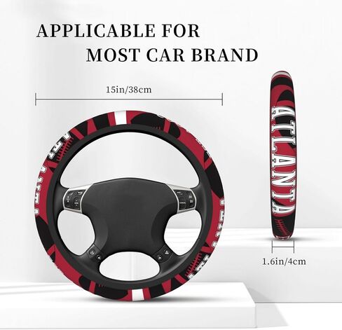 Universal 15 inches Football Fan Steering Wheel Cover | Non-Slip & Washable Design | Sporty Automotive Accessories for Car Enthusiasts in Saudi Arabia