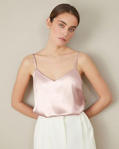 Ekouaer 3 Pack: Womens Silk Satin Tank Top V الرقبة Camisole Cami Spaghetti Strap Top Loughlessless Blouses Shirt in Kuwait