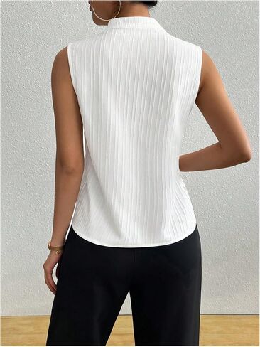 SOLY HUX Women's Work Outfits V Neck Sleeveless Blouses Summer Casual Tank Tops Business Office Dressy Striped Shirts in Saudi Arabia