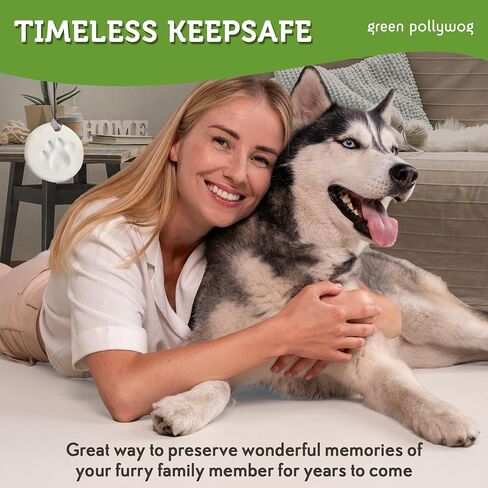 Green Pollywog Clay Paw Print DIY Ornament | Hanging Decoration with Air-Dry Clay Kit | Extra-Large Imprint Keepsake for Pets in Kuwait