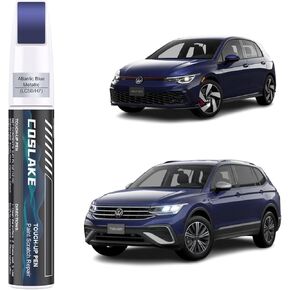 Car Touch Up Paint (Pure White (LC9A/0Q)) لـ Volkswagen ، مجموعة إصلاح خدش الطلاء ، حل سريع وسهل للإصلاح ، 2 في 1 قلم مزيل الخدش مع 2PCs متاحين للتصرف