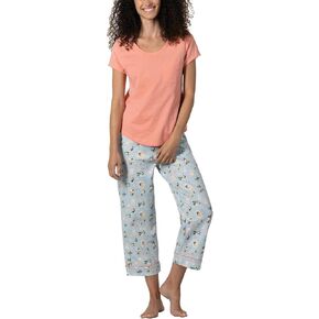 PajamaGram Womens PJs Sets - Ladies Pajamas Capris 100% Cotton