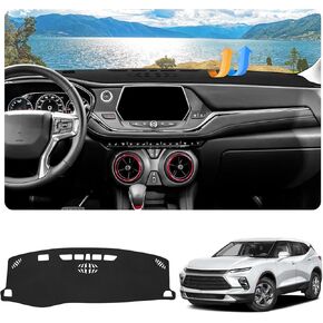 FIILINES Dash Cover for 2019-2025 Chevrolet/Chevy Blazer, Dashboard Mat Accessories Dash Cover Sunshade Nonslip Mesh Protector No Glare Black