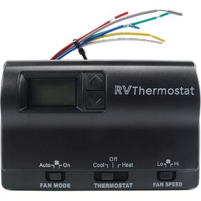 مجموعة ترموستات مكيف الهواء RV - متوافقة مع 540 ، 4579 ، 4595 ، 640 سلسلة - ترموستات الجدار الأسود والتحكم