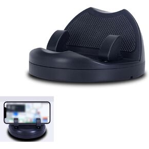Dashboard Mobile Phone Holder, Non-Slip Rotatable Navigation Bracket with Parking Number Plate, Center Console Self-Adhesive Mounted Cleanable Holder, for Most Cars Trucks Home (Black)