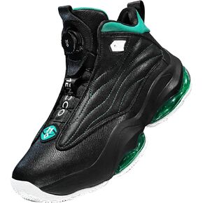 Basketball Shoes Running Shoes Fahsion Sneakers with Air Cushion and Rotating Buckle - No-Tie Shoelace System