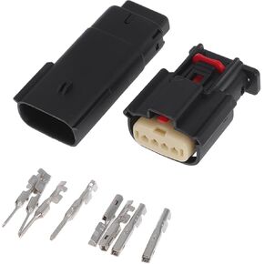 4 Pins Car Ignition Coil Socket Plug for Buick Verano GS/Inner Male Female Connect Plug Connector/Waterproof 1.5mm Series / 1 Set Black