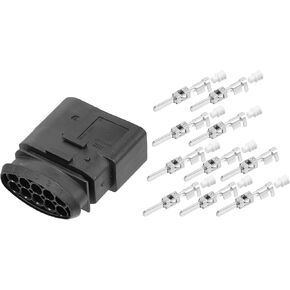 uxcell 1 Set No.1J0973835 Headlight 10 Pin Plug Connector Adapter Plug Clip Kit Replacement for VW for Audi for Seat for Skoda