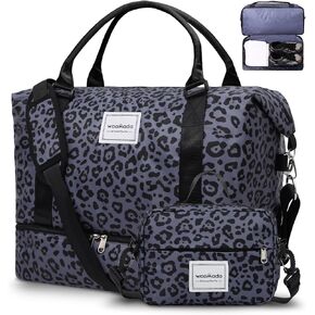 WOOMADA Weekender Bag for Women,Travel Carry On Bag with Shoe Compartment, Hospital Mom Bag for Labor and Delivery, Overnight Travel Duffle Bag with Toiletry Bag(hot pink)