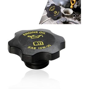 1 PC Car Engine Oil Piller Cap ، غطاء ختم متين للسيارة ، تصميم مظهر للعتاد ، متوافق مع Wrangler Grand Cherokee Dodge Jeep Chrysler Plymouth ، OEM #53010654AA 04648831AA (Black)