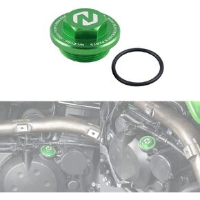 NICECNC Green Engine Oil Filler Cap Cover Plug Compatible with Kawasaki KLR650 2007-2018,KLX110L 2010-2021,KLX110 2002-2021,NINJA 250R 2001-2012,NINJA 300 2013-2017,VERSYS-X 300 2017-2020