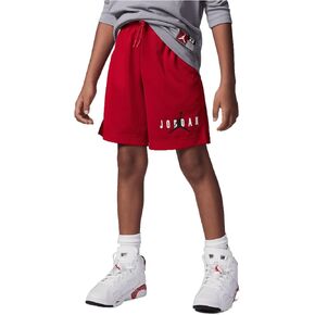Jordan Essentials Little Kids' Graphic Mesh Shorts (Gym Red, 85C186-R78) Size 7