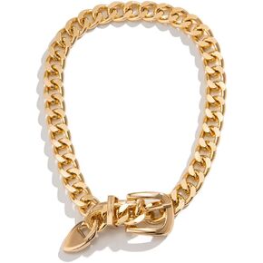 Cjiayujew chunky Gold & Silver Cupan Choker وحزام قلادات للنساء والرجال - أحزمة رابط سميكة على نمط الشرير
