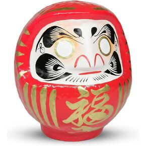 Daruma Doll 4.7inch Tall (Red), Traditional Crafts, Handcrafted in Japan