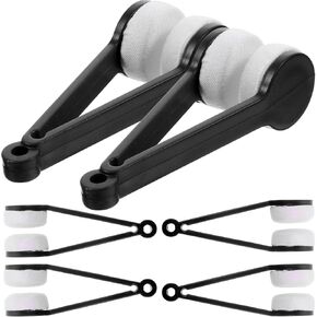 Healifty Microfiber Spectacles Cleaner - 6pcs Mini Sun Glasses Eyeglass Soft Brush Cleaning Tool Mini Glasses Eyeglasses Lens Cleaner Cleaning Clip(Black)