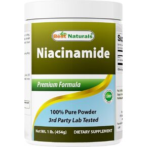 Best Naturals Niacinamide (Vitamin B3) Pure Powder 1 Pound