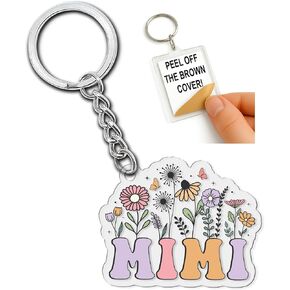 Mimi Keychain - Thoughtful Gifts for Grandmothers - Cute & Stylish Acrylic Keychain for Mimi, Mom, Grandma - Perfect Birthday, Mother’s Day, or Christmas Gifts - Durable & Lightweight - 2 Inch