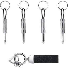 4 أجهزة كمبيوتر مفاتيح بوتات الغيتار لمارشال amp keyhanger مع سلسلة مفاتيح جلدية للسيارة ، 360 درجة قابلة للتدوير ، مضاد ل d-ring ، 2 مفكات وتفريغ
