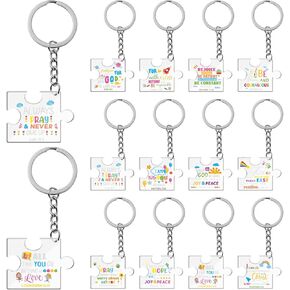BWkoss Christian Keychain Gifts - 60Pcs Acrylic Bible Verse Key Rings Religious Inspirational Key Ring Abstract Key Ring Sunday School Keychain Set Church Exchange Easter Christmas Gifts for Kids