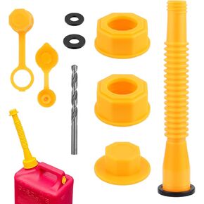 Gas Can Spout Replacement Old Style,Flexible Gas Can Nozzle Replacement Kit Accelerates Flow Rate,Universal Gas Can Cap with Gasket for 1/2/5/10 Gallon Cans Car Accessories
