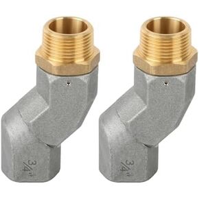 EVIL ENERGY 3/4" NPT 2PCS Fuel Transfer Hose Swivel 360 Rotating Connector for Fuel Nozzle Multi Plane Swivel