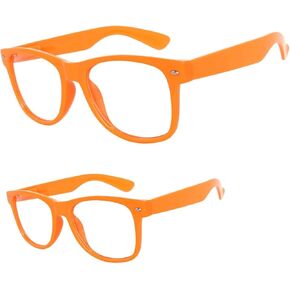 Set of 2 Kids & Adult Size Glasses Clear Lens Matching Mommy & Me, Daddy & Me Non Prescription UV400