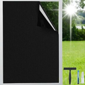 Rainbow Window Cling Privacy Film Static - Decorative One Way Stained Glass Window Tint for Home & Bathroom - Light Filtering Anti Glare Anti Peep, Reeded Glass Style, UV Control, 17.5" x 78.7" in Saudi Arabia