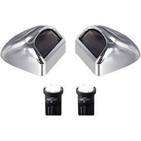 HERCOO LED LED LECK LIMBLAY LASS LENS BLADE LEADE LEAT LEAT HOUBLICE متوافق مع عام 1999 بعد Silverado Sierra Avalanche Suburban Escalade Yukon GMC Cadillac Truck Step ، Pack of 2